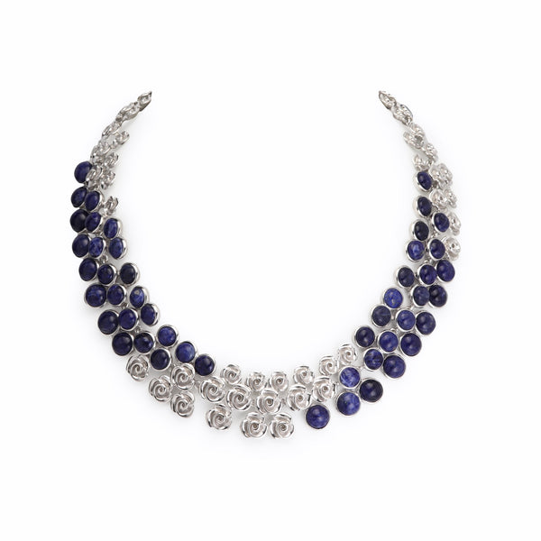 Babylon Sodalite & Sterling Silver Necklace N71