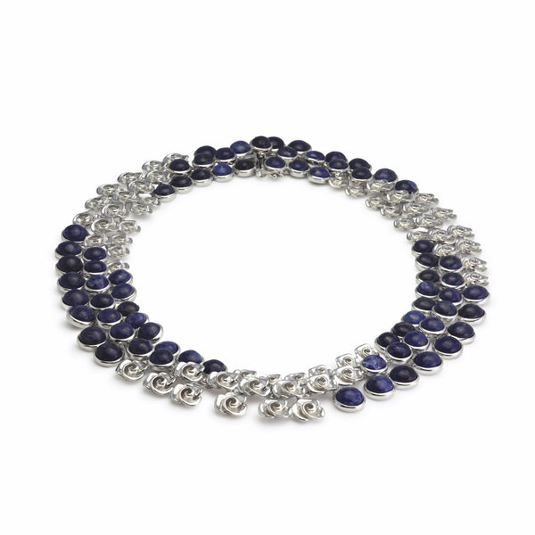 Babylon Sodalite & Sterling Silver Necklace N71