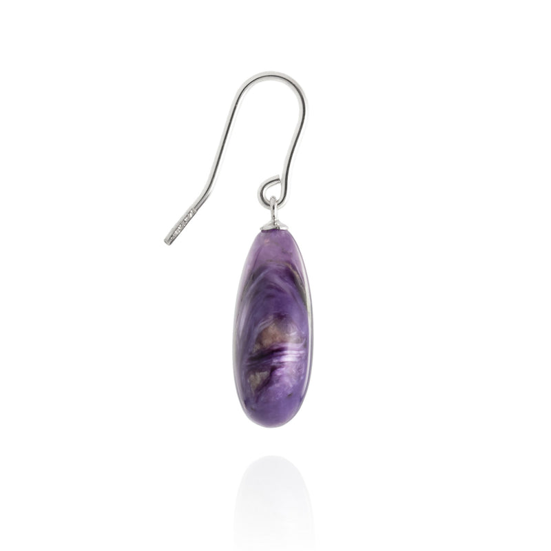 Charoite Drop Earrings V13