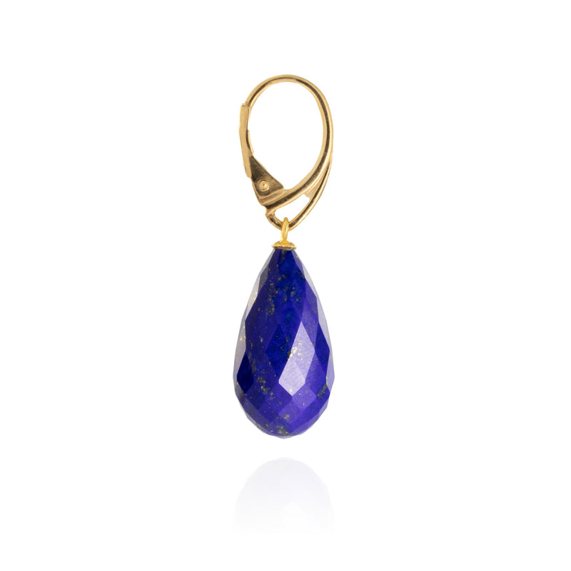 Natural Lapis Lazuli faceted Drop Earrings V20