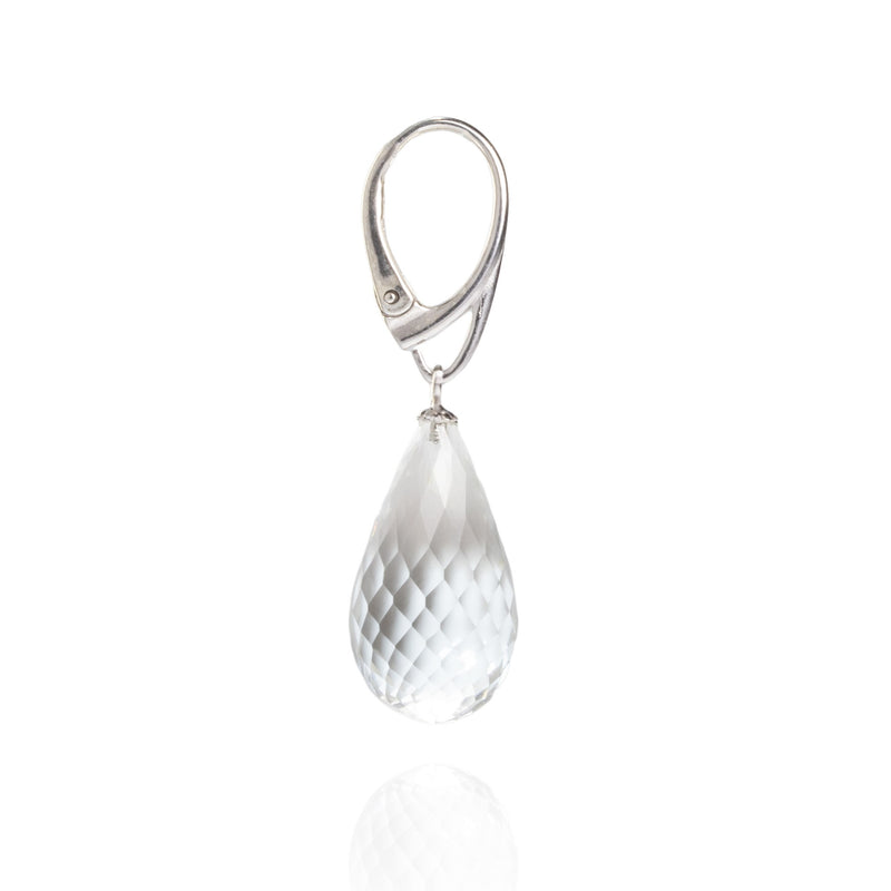 Faceted Rock Crystal Drop Earrings A21