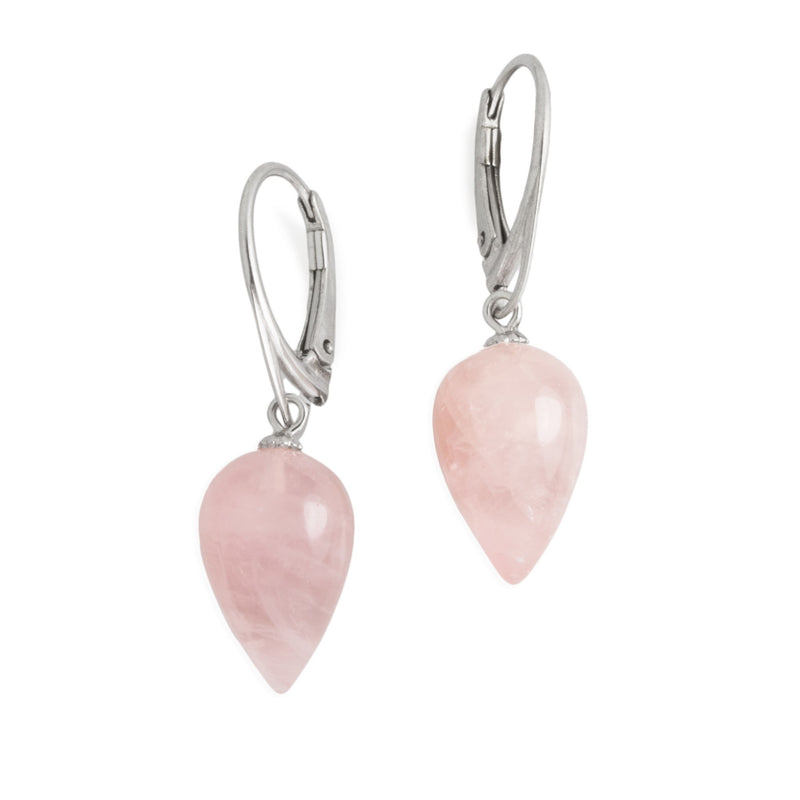 Rose Quartz Drop Earrings V33