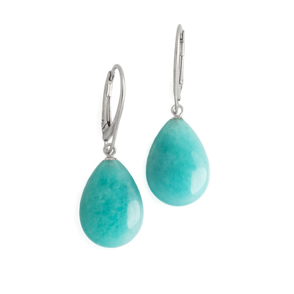Peruvian Amazonite Drop Earrings V34