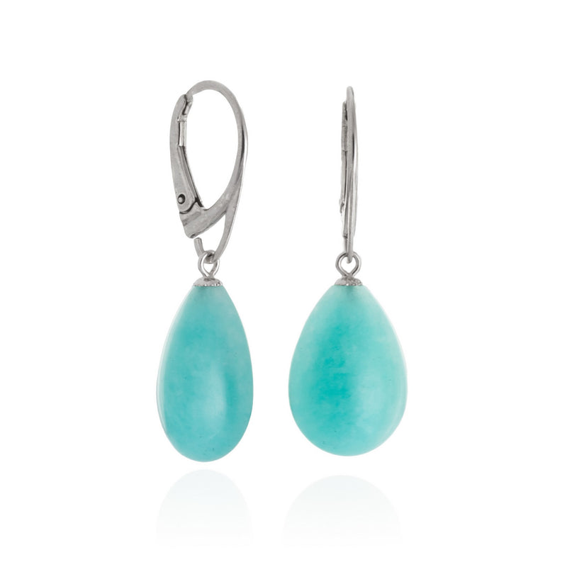 Peruvian Amazonite Drop Earrings V34