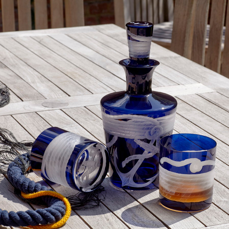 Mariner Bohemian Cased Glass Decanter CLEARANCE save £275