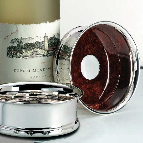 Burgundy Silver Wine Coaster