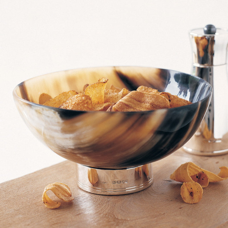 Large Horn & Silver Bowl