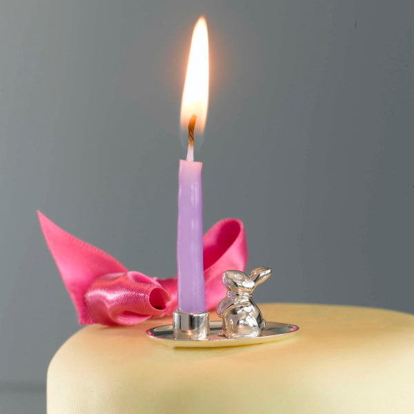 Bunny Silver Birthday Candle Holder