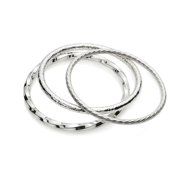 Chios Sterling Silver Bangle