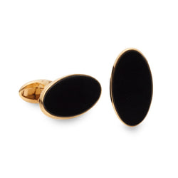 Pimlico Onyx Gilded Sterling Silver Cufflinks