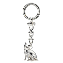 Tom Sterling Silver Cat Keyring