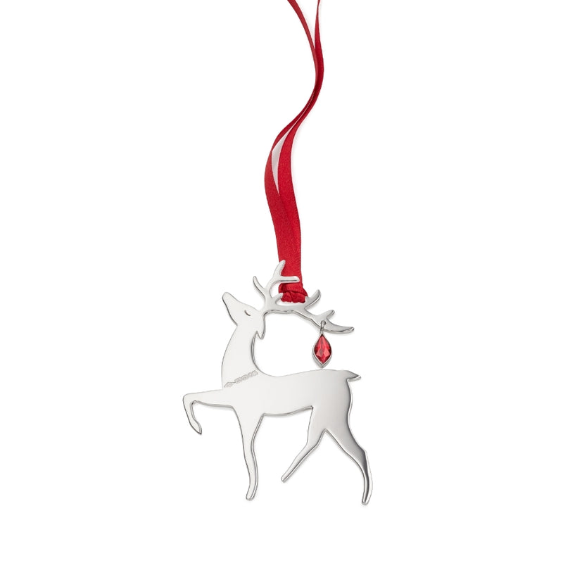 Vixen Reindeer Sterling Silver Christmas Decoration