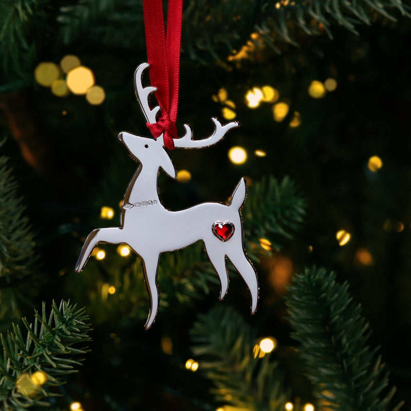 Cupid Sterling Silver Christmas Decoration
