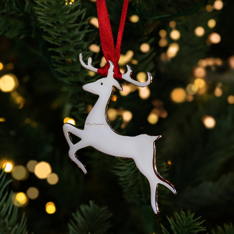 Dasher Sterling Silver Christmas Decoration