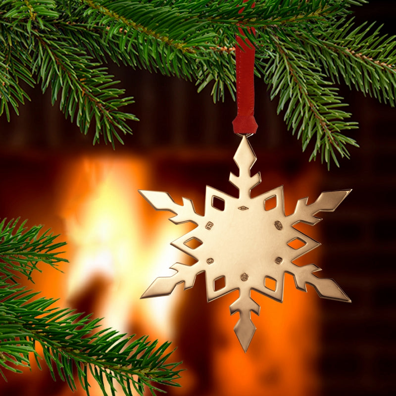 Snowflake Sterling Silver Christmas Decoration