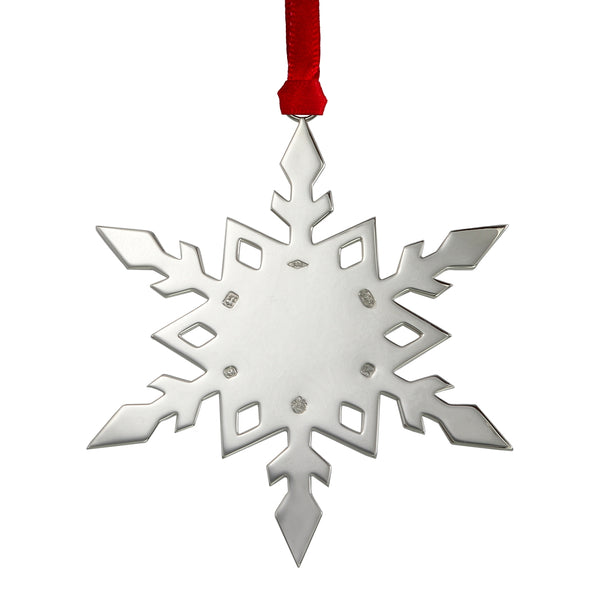 Snowflake Sterling Silver Christmas Decoration