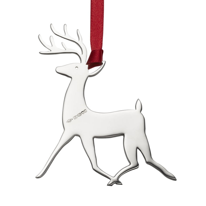 Donner Reindeer Sterling Silver Christmas Decoration