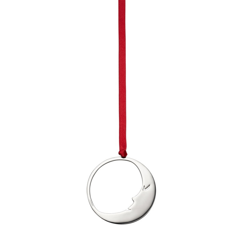Man in Moon Sterling Silver Christmas Decoration