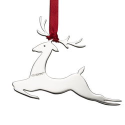 Sterling Silver Reindeer Christmas Tree Decoration with English Hallmarks