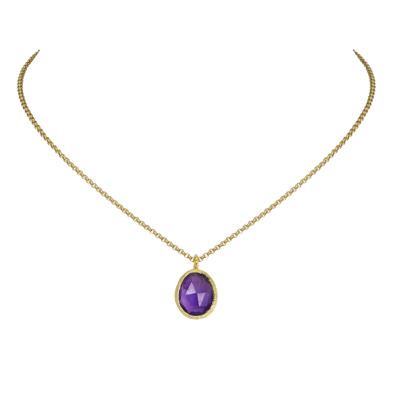 Pasha Amethyst Gilded Silver Pendant