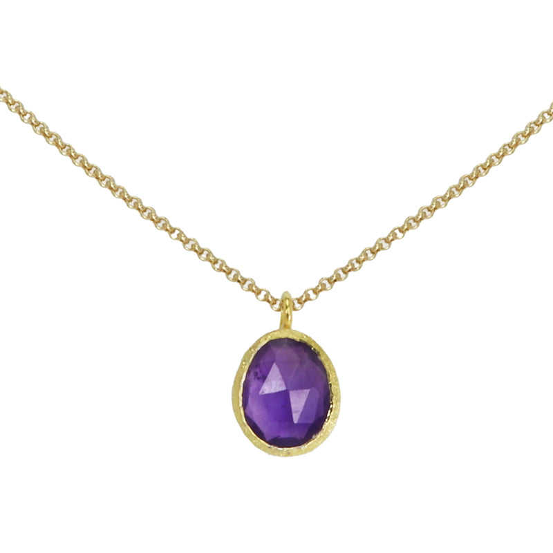 Pasha Amethyst Gilded Silver Pendant