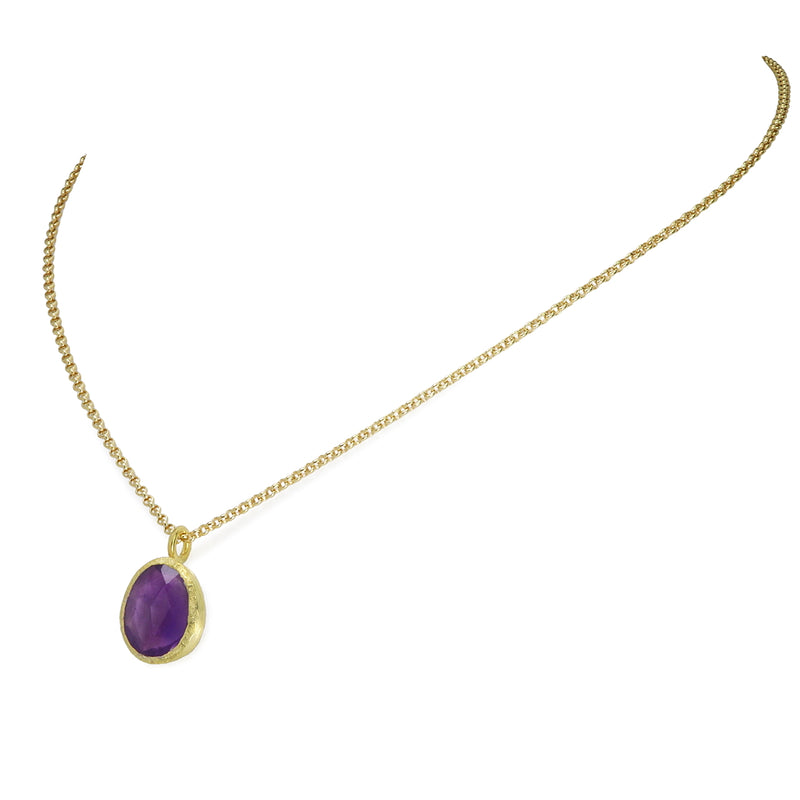 Pasha Amethyst Gilded Silver Pendant