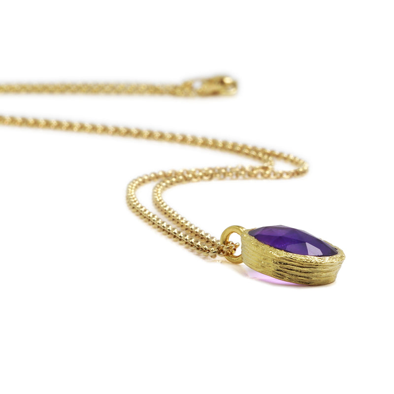 Pasha Amethyst Gilded Silver Pendant