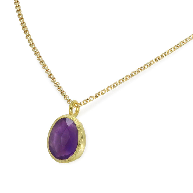 Pasha Amethyst Gilded Silver Pendant