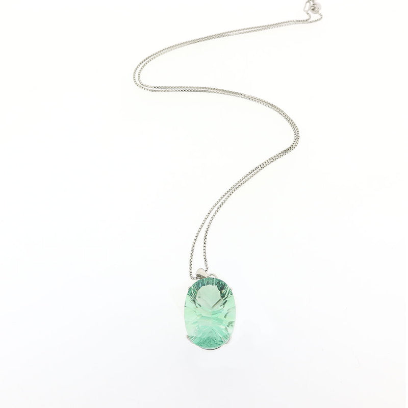 Clarisse Sunburst Cut Fluorite Pendant