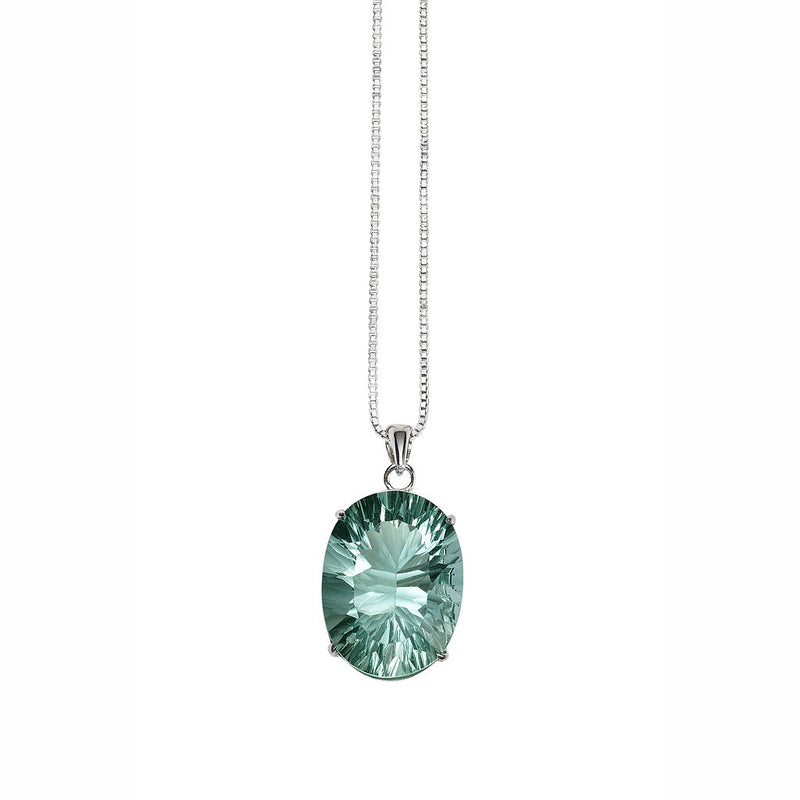 Clarisse Sunburst Cut Fluorite Pendant