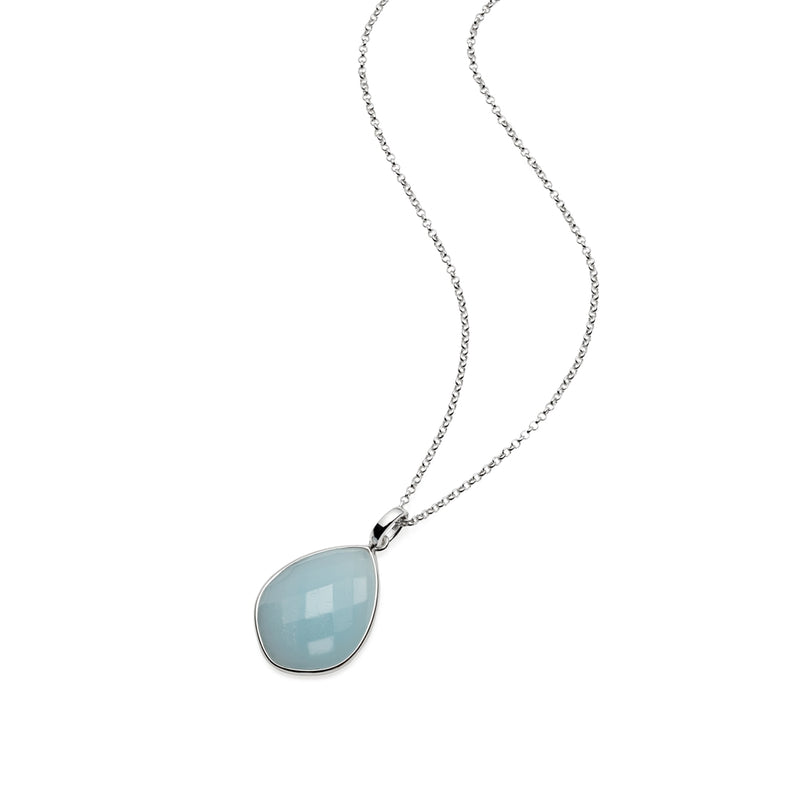 Serenity Faceted Aquamarine Pendant