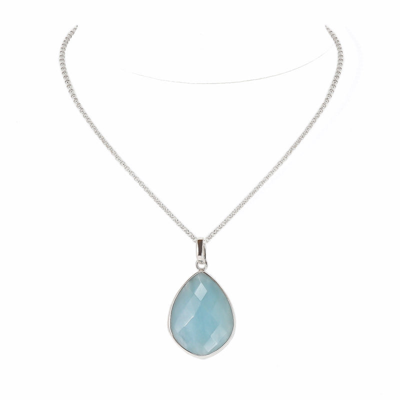 Serenity Faceted Aquamarine Pendant