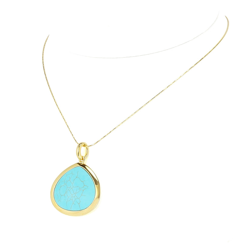 Azira Gilded Silver Howlite Pendant