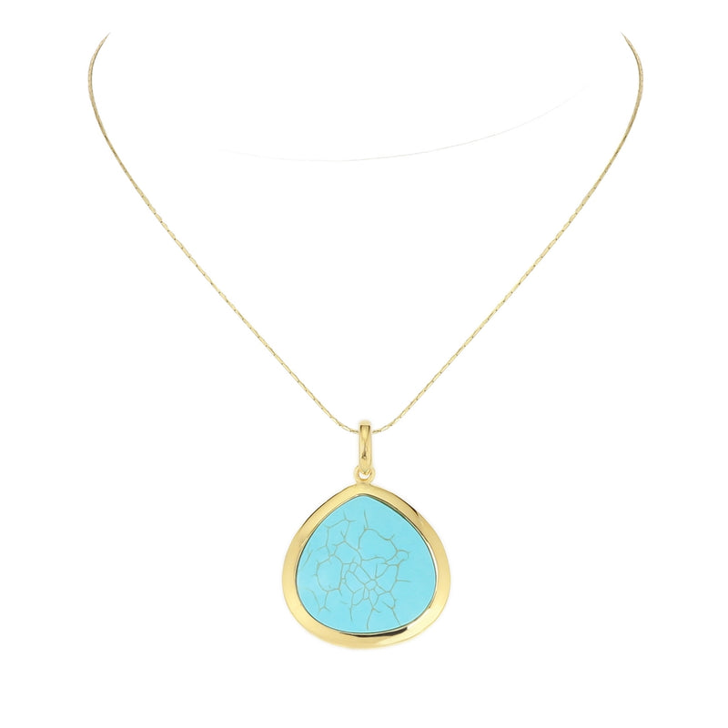 Azira Gilded Silver Howlite Pendant