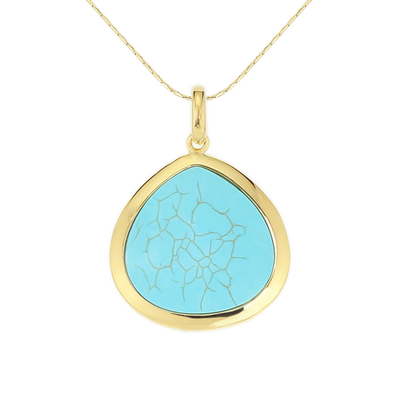 Azira Gilded Silver Howlite Pendant