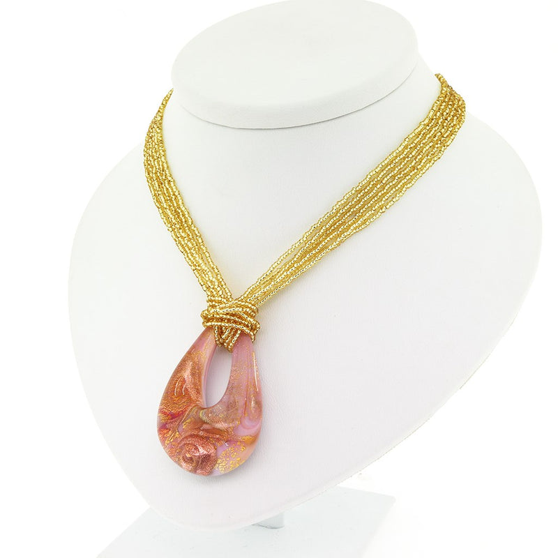 Saffrose Murano Glass Necklace
