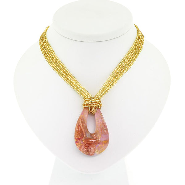 Saffrose Murano Glass Necklace