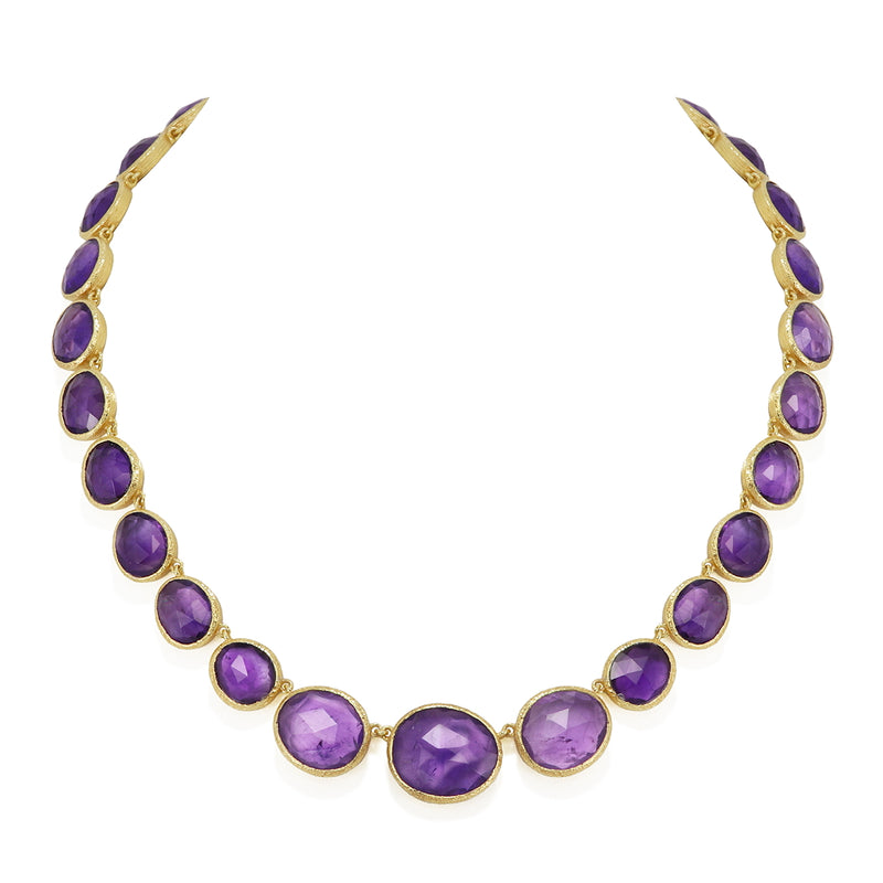 Pasha Amethyst & Gilded Sterling Silver Necklace