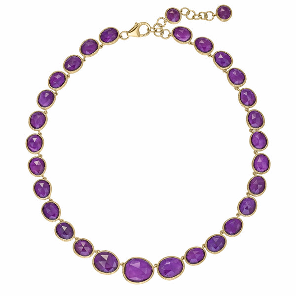 Pasha Amethyst & Gilded Sterling Silver Necklace