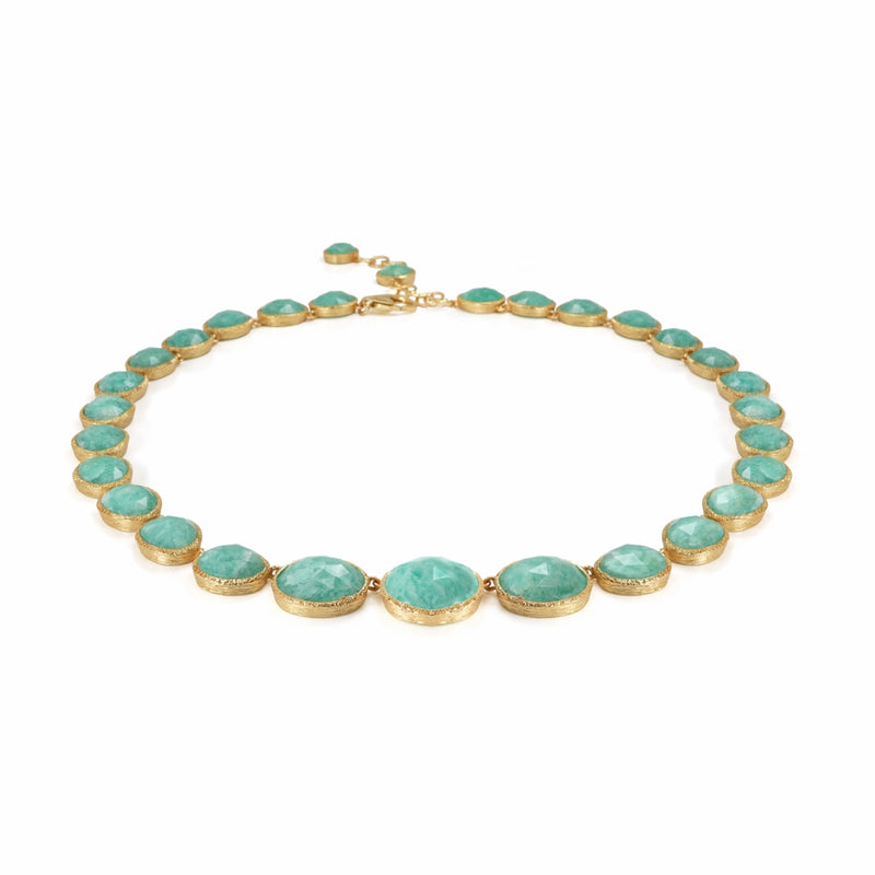 Pasha Amazonite & Gilded Silver Necklace