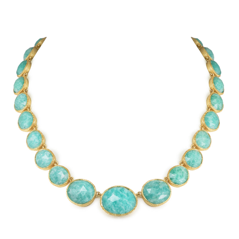 Pasha Amazonite & Gilded Silver Necklace