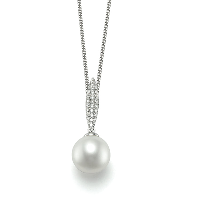 Diva Pearl & Diamond 9ct Gold Pendant