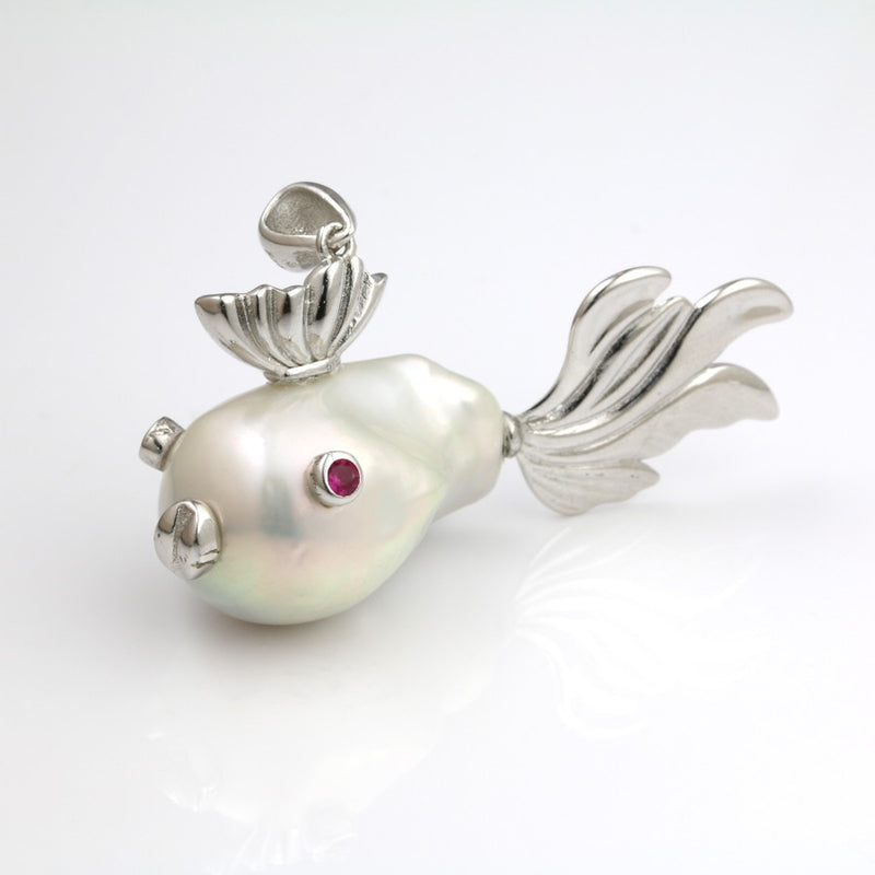 Finlay Baroque Pearl Fish Pendant CLEARANCE SAVE £46