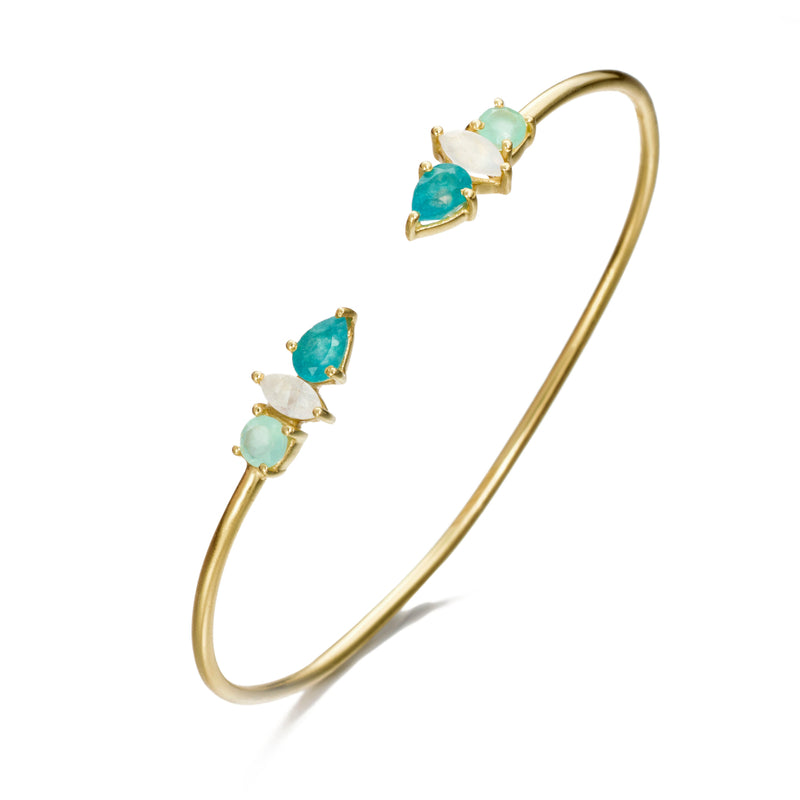 Trixie Moonstone, Apatite & Chalcedony Bangle