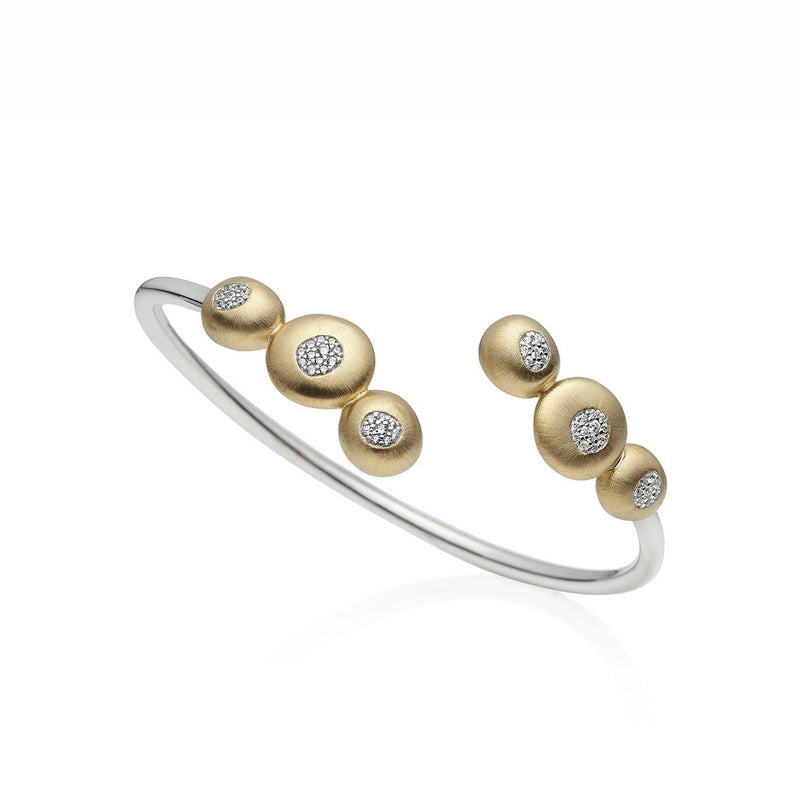 Luna Gilded Sterling Silver Bangle CLEARANCE SAVE £26