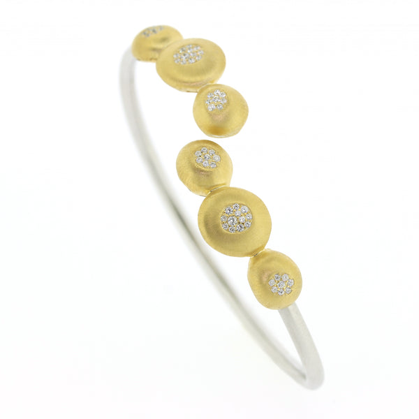 Luna Gilded Sterling Silver Bangle CLEARANCE SAVE £26