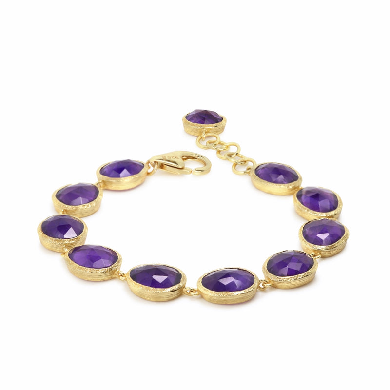 Pasha Amethyst & Gilded Silver Bracelet