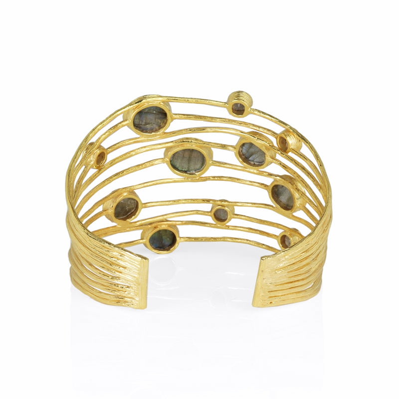 Pasha Labradorite Gilded Silver Cuff