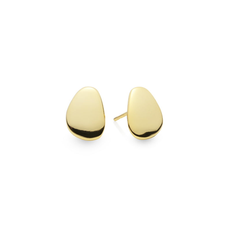 Golden Nugget Gilded Sterling Silver Ear Studs