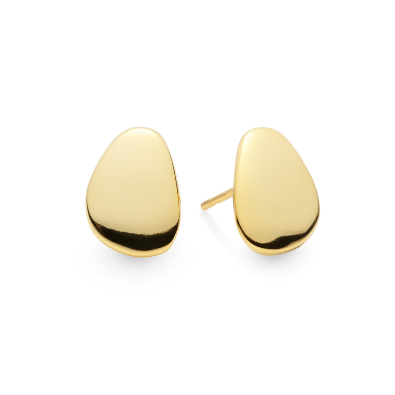 Golden Nugget Gilded Sterling Silver Ear Studs